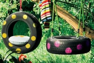 Fabriquer avec maman une balançoire pneu DIY pour notre jardin