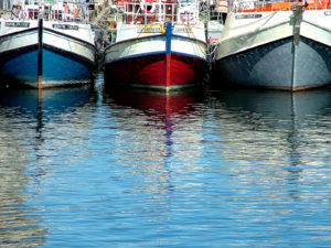 Faire du bateau en mer